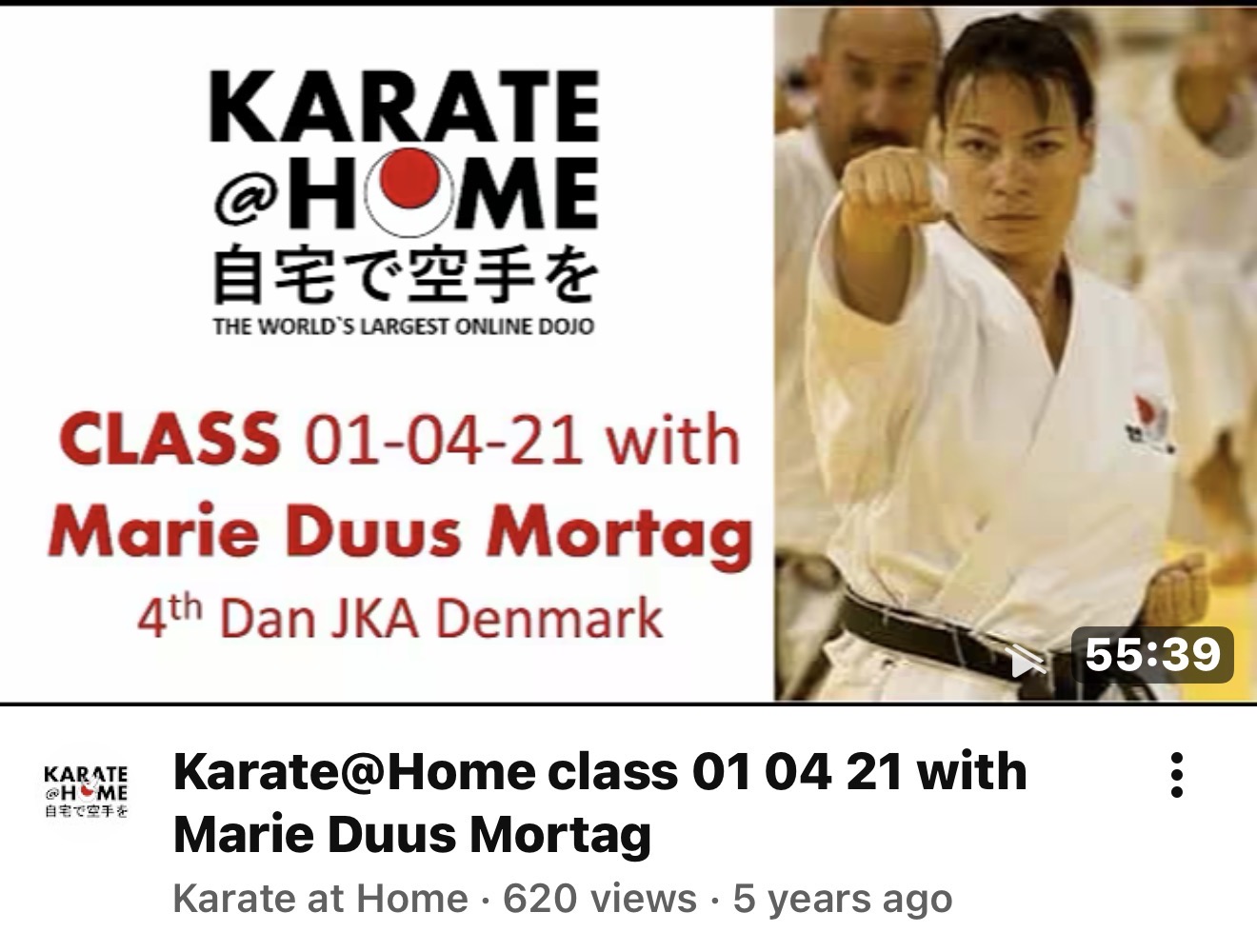 KARATE@HOME Class 01-04-21 mit Marie Duus Mortag