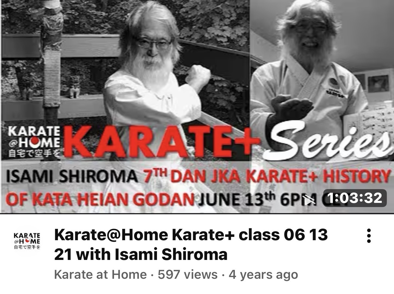KARATE@HOME Class 10-24 mit Isami Shiroma