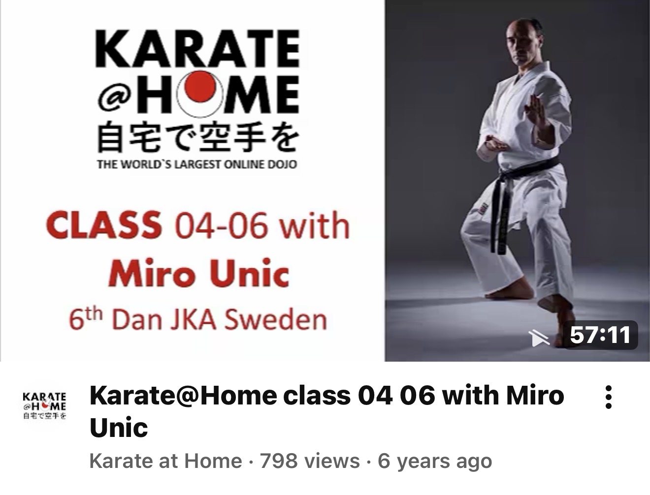 KARATE@HOME Class 04-06 mit Miro Unic