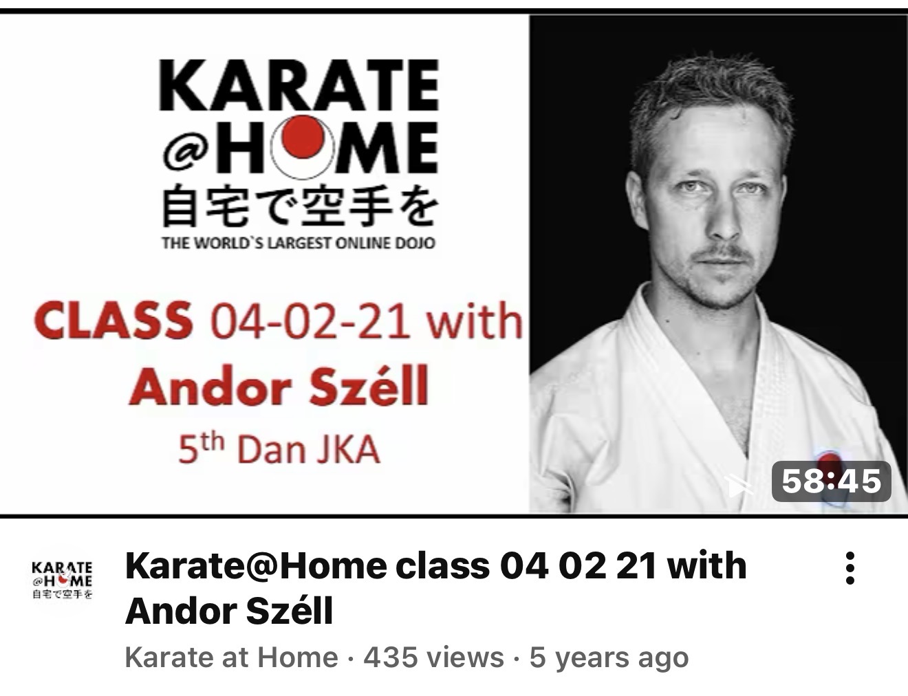 KARATE@HOME Class 04-02-21 mit Andor Széll
