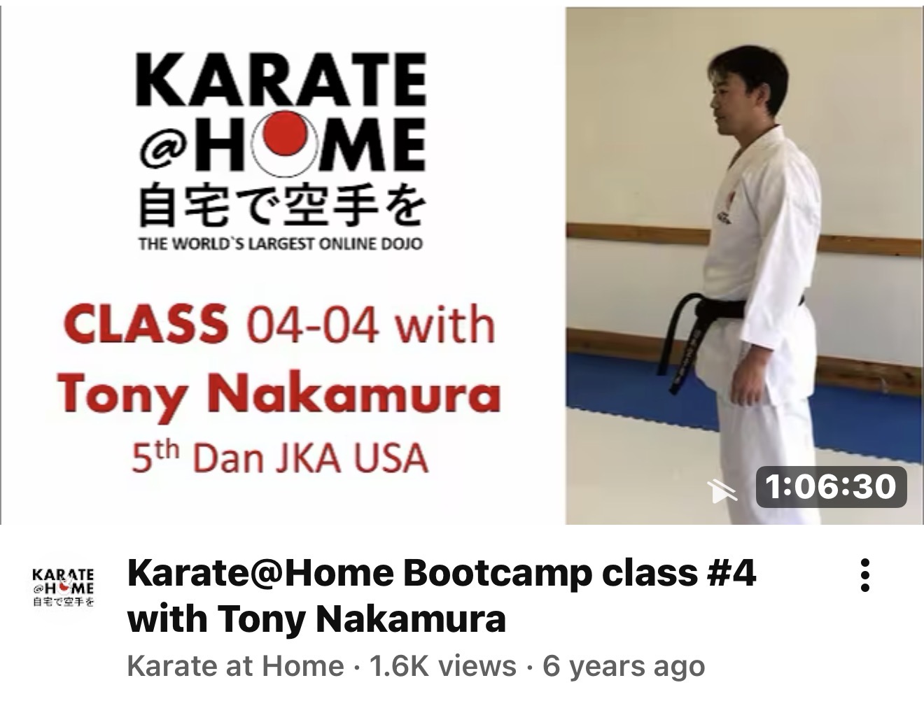 KARATE@HOME Class 04-04 mit Juan Domingo Sanchez Perez