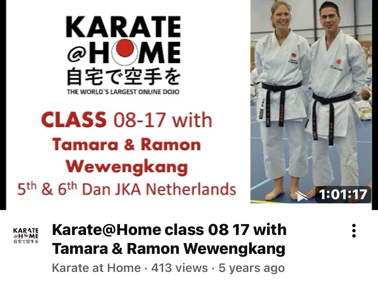 KARATE@HOME Class 08-17 mit Tamara & Ramon Wewengkang