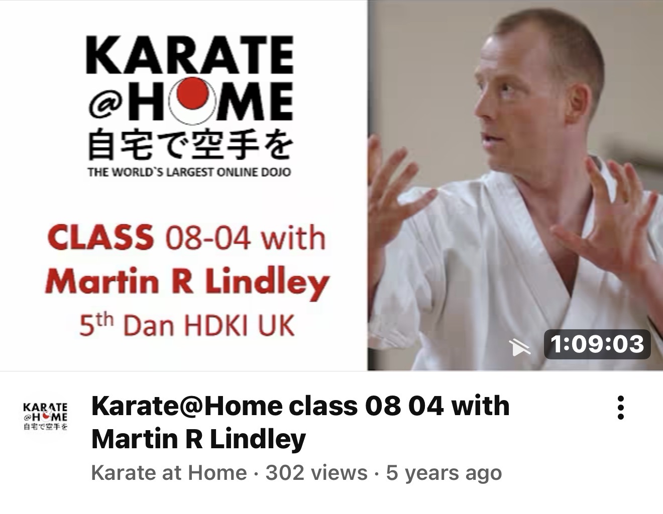 KARATE@HOME Class 08-04 mit Martin R Lindley