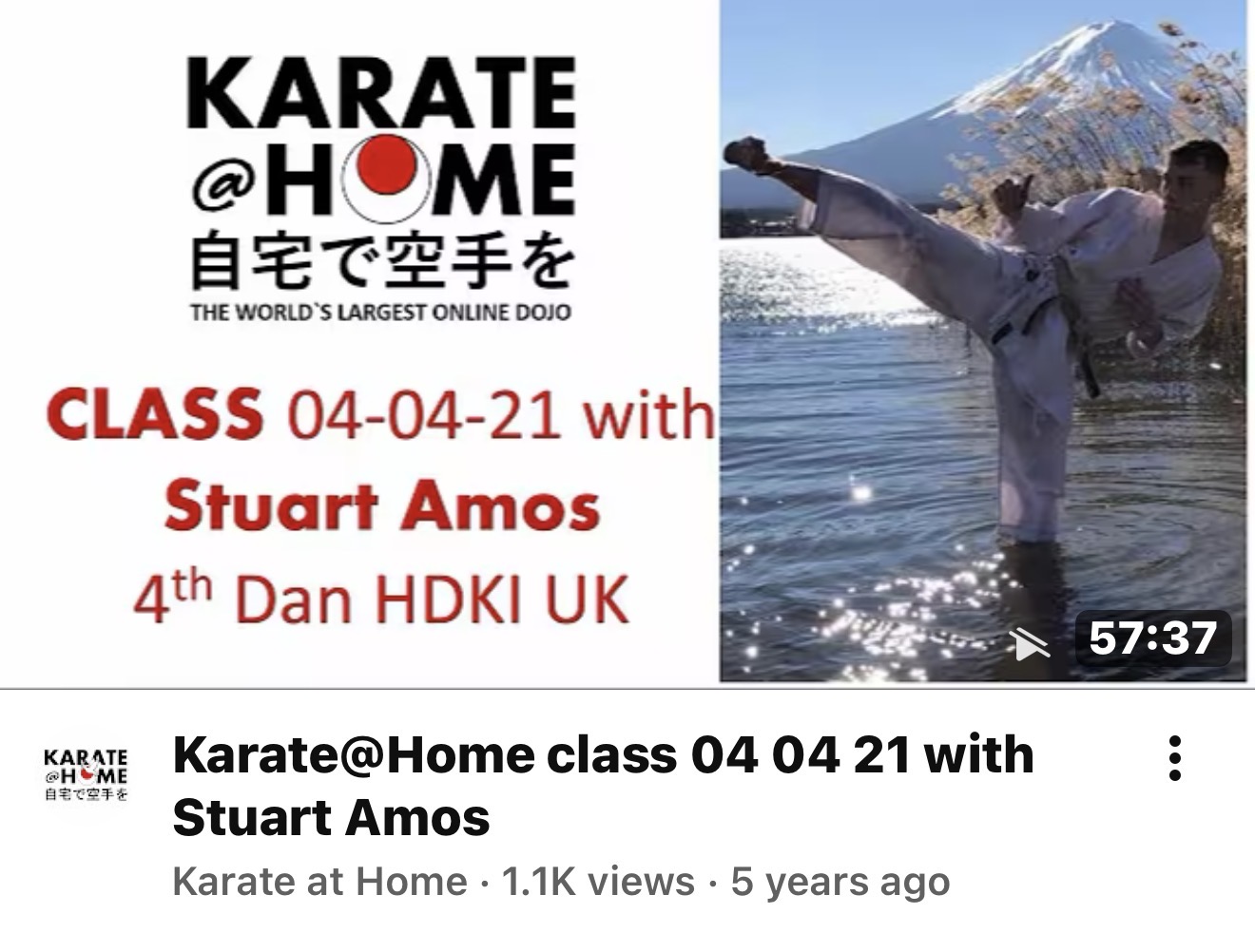 KARATE@HOME Class 04-04-21 mit Stuart Amos
