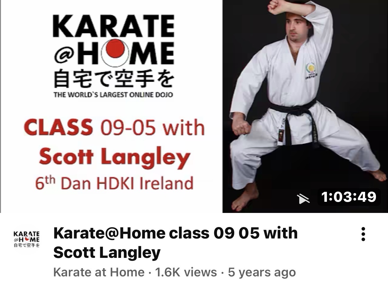 KARATE@HOME Class 09-05 mit Scott Langley