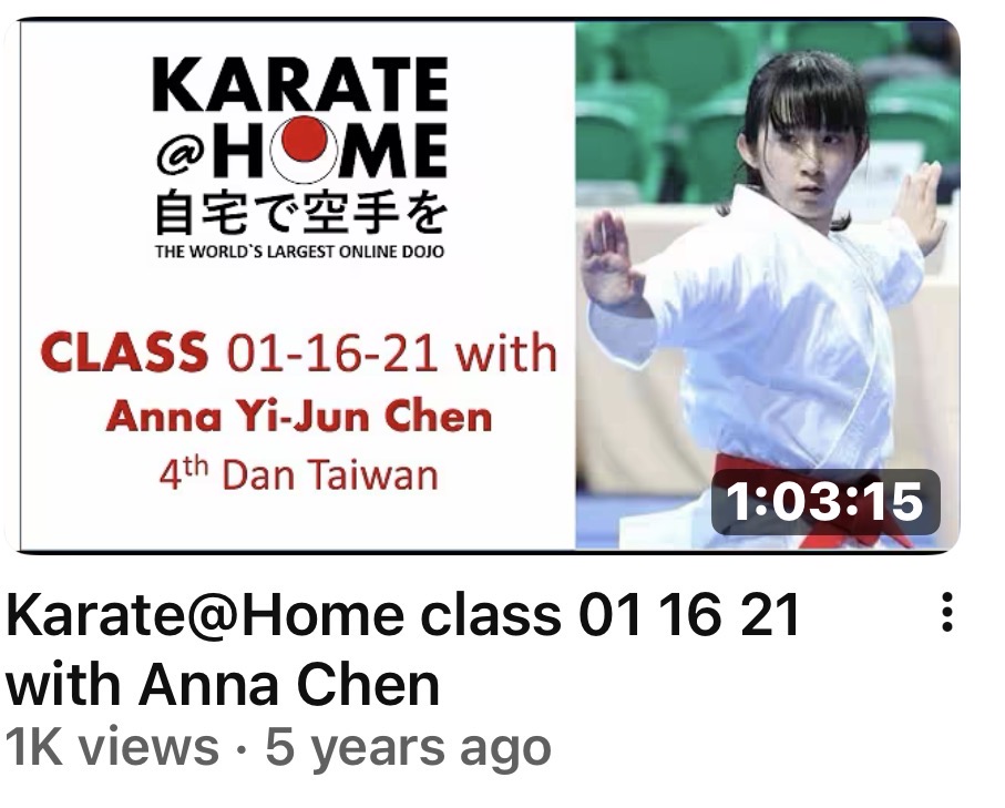 KARATE@HOME Class 01-16-21 mit Anna Yi-Jun Chen